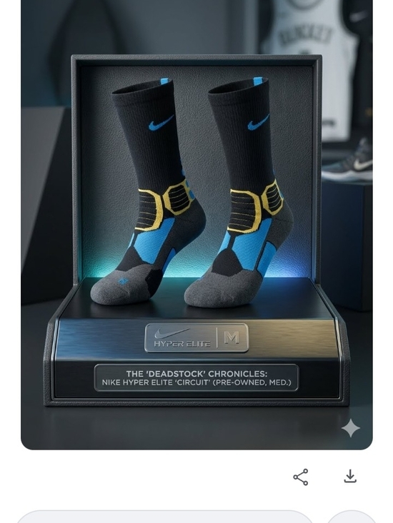 Nike Other - Nike Med Boy Hyperelite Circuit Crew Socks Black Blue Yellow ULTRA RARE STYLE